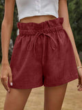 Fongt Casual Comfortable Shorts Women 2025 Summer New European Version Of High-Rise Belt Loose Broad Leg Pants Women
