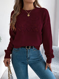 Shooting 2025 Solid Color Hollow Lantern Long-Sleeved Jacket Sweater Halloween Women's