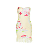Fongt Spring 2025 New Dress Mori Style Temperament Casual Print Braided Kitty