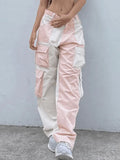 Patchwork Corduroy Cargo Pants-Outfit