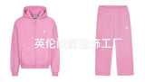 Fongt New Popular S Embroidery Printing Series For Young Couples Casual Broad-Legged Trousers