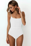 Fongt Popular Female One-Piece Swimsuit Solid Color Special Cloth Belt Integrated Bikini 19139-Outfit
