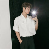 Fongt Men's High-End Casual Shirt Short-Sleeved Shirt Men's Shirt With Summer New Small Simple And Generous