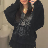 Front Zip Printed Hoodie-Outfit