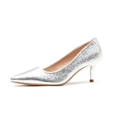 Fongt Wedding Shoes Women's Fine Heel 2025 New Pointed Bright-Heeled High-Heeled Shoes With Skirts Bridesmaids Banquet Single