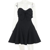 Fongt Autumn 2024 New Temperament Sexy Body-Body Butterfly Brae Short Dress