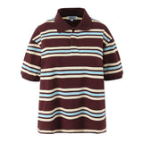 Fongt Striped Short-Sleeved T-Shirt + Low-Rise 100-Fold Skirt 2025 Spring New D79551