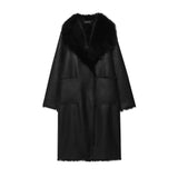 Fongt Women's Autumn And Winter New Double-Sided Two Sides Wearing A Long Coat