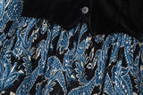New Velvet Vest Folded With Printed Dress 9377731-Outfit