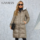 Winter Coats Women Slim Fit Classic Design Long Hooded Thickened Warm Down Jacket Casual Pocket Ladies Parka