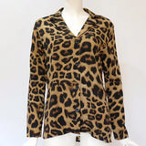 Fongt Autumn Sexy Leopard Print Chiffon Shirt Women's Shirt OL Temperament Commuter