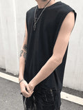 Men's Punk Distressed Vest-Outfit