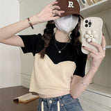 College Style T-Shirts For Women's Summer New Summer New Net Red Explosion Short-Sleeved Blouse