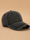 Vintage Black Wash Baseball Cap-Outfit