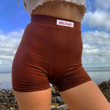 Fongt Multi-Color New Hot Style Women's Letter Cloth Design High Waist Cycling Shorts-Outfit