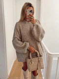 Fongt Women's Clothing 2025 Spring And Autumn New Temperament Round Neck Simple Thin Knitted Shirt A34318