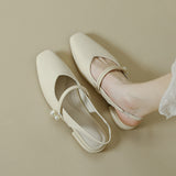 Fongt 2024 Summer Baotou Sandals With Pearl French Heel Mary Jane Women's