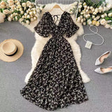 Fongt New Seaside Holiday Dress Women Spring And Autumn 2025 New Sexy V Receive Lanky Models