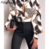Spring Standing Collar Long Sleeve Lantern Sleeve Backless Hollow Out Top Shirt Pretty and Cheap Women's Blouses