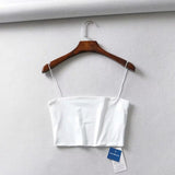 Summer Women's Crop Top Sexy Elastic Cotton Camis sleeveless Short Tank Top