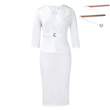 Fongt African Fashion Big Collar OL Tongle Temperament Elegant Bag-Upped Pencil Dress Dress