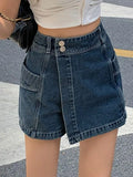 Vintage Irregular High Waist Denim
