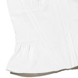 White Peplum Bow Corset Top-Outfit