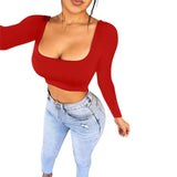Fongt New Top Zipper Sexy Slim T-Shirt Long Sleeve Undershirt-Outfit