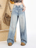 Fongt New Spring 2024 Model Is Loose, Thin, High Waist And Light Straight Pants-Outfit