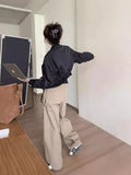 Casual Short Round Collar Baseball Jacket Korean Version Loose Show Thin Foreign Style Versatile Small Jacket Jacket Tide-Outfit