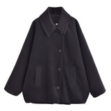 And Winter New Wool Blended Short Coat Coat 8353724-Outfit