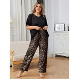 Fongt Size Pajamas Female Spring Autumn Fat Mm Home Suit Can Be Worn TKOZON-Outfit