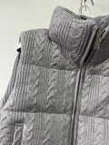 Cable Knit Zipper Puffer Vest-Outfit