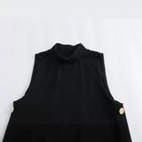 Spring Pleated Sleeveless Vest Dress 2676186-Outfit