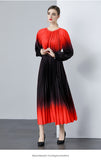 Fongt New Women's Dress Dress Oversized Dress Print 100 Folds T-Shirt With T-Shirt Holiday Casual Dress
