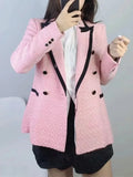 Tweed Contrast Blazer-Outfit