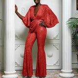 Fongt New Women's Ebay Direct Selling Slit Sexy Deep V Bare Back