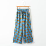 And Winter New Style Plumage Casual Suit Jacket Printed Pendant Wide-Leg Trousers Suit-Outfit