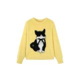 Fuzzy Cat Sweater-Outfit