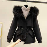 Add Velvet 2024 Winter New Style To Overcome Versatile Cotton-Padded Jacket Korean Version Short Cotton Jacket Loose Jacket Cotton-Padded Jacket-Outfit