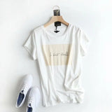 women print white cotton T shirt short sleeve O neck tees ladies casual tee shirt street wear top