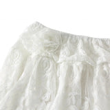 Fongt Lace Dress Woman 2025 Spring Cake Dress Design High Waist Medium Long Skirt 8909