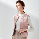 Autumn And Winter New Light Style Women's Down Jacket Vest Casual Without Collar Fashion Sleeveless Down Vest Coat-Outfit
