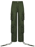 Vintage Multi Pocket Patched Cargo Jeans-Outfit