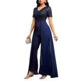 Fongt Solid-Color V-Neck Fashion Sleeves Sleeves Elegant Body-Pair Party