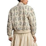 Fongt Autumn And Winter Dais Dais Dais Printing And Dye Pocket Zipper Short Flight Jacket Cotton Clothes Women WQK0501