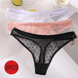 Sexy Panties Women G-String Thong Lace Underwear Pantys Low-Waist Female Underpants Mesh Perspective Briefs