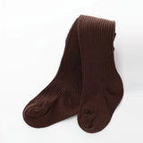 0 to 6 Yrs Cotton Double Needle Tights For Children Spring Autumn Winter Pantyhose Boys Girls Solid Candy Color