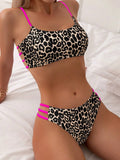 Fongt New Sexy Leopard Print Split Two-Piece Sexy Bikini