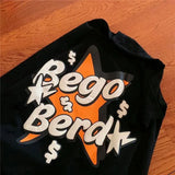 Cute Orange Star Letters Cartoon T Shirt Vintage Streetwear Summer Short Sleeve Tops Harajuku Punk Grunge Graphic Tees-Outfit